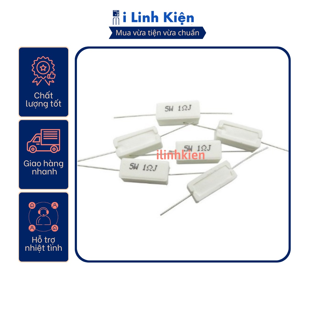 Điện trở sứ 5W 47R 5% chất lượng tốt