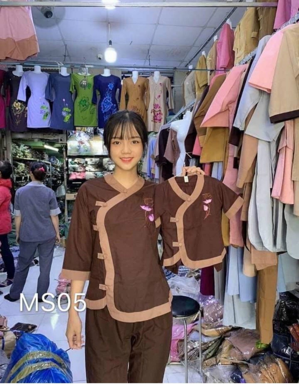 Đồ Lam Nữ Đi Chùa - Tim Phối