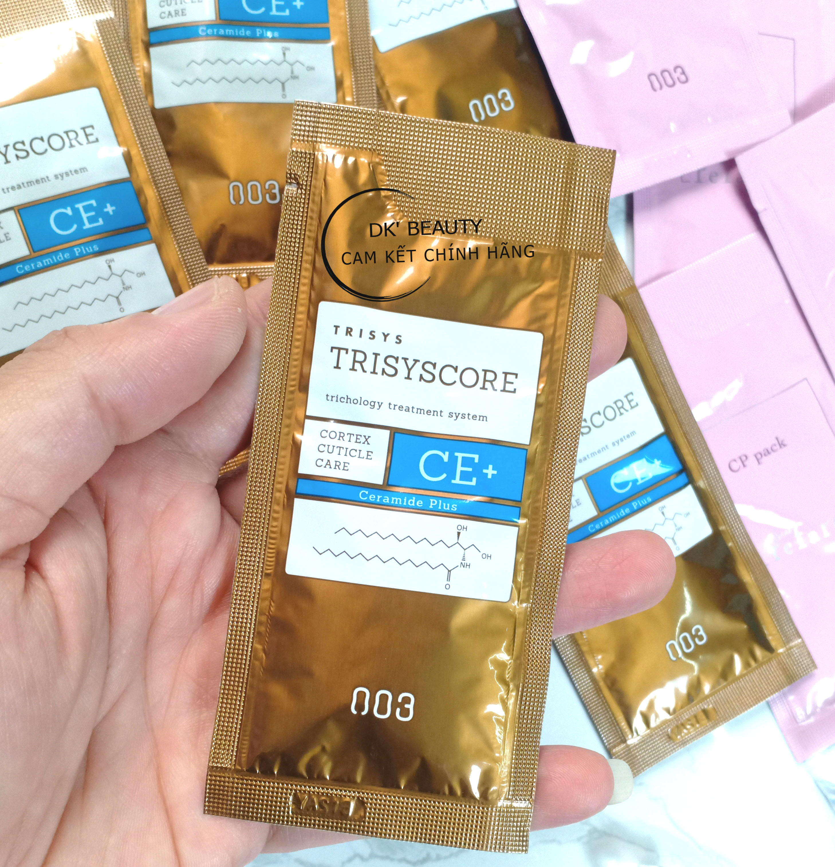Hấp ủ phục hồi tóc, tăng cường bóng mượt trisyscore ce plus - cp pack 12gr