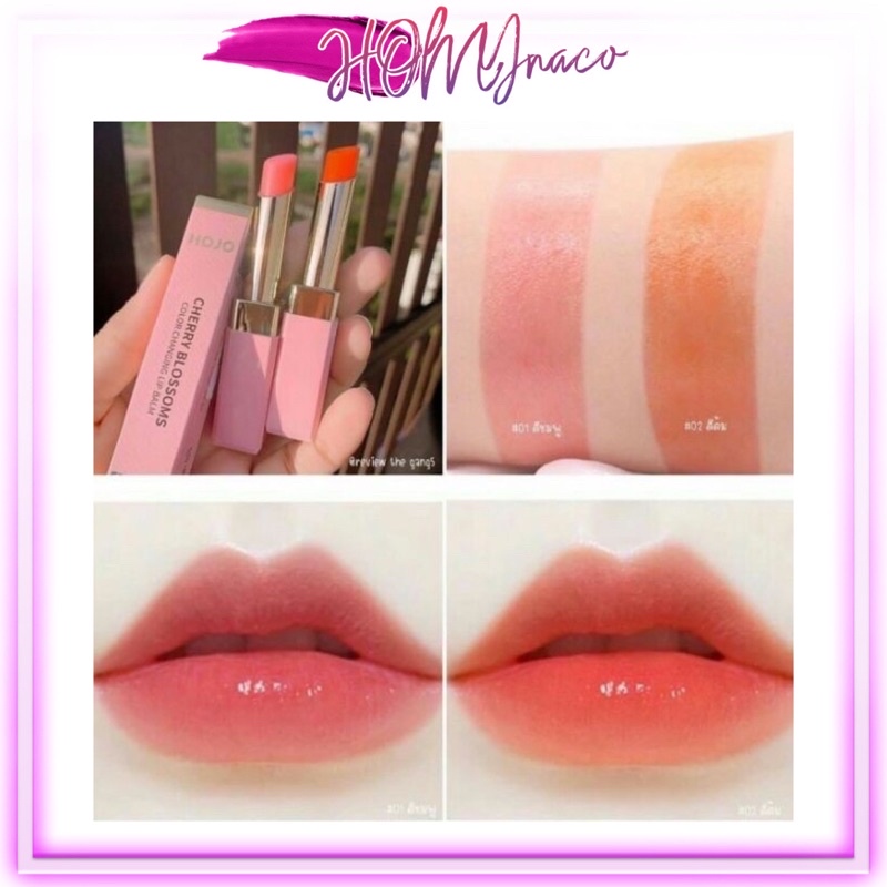 Son thạch dưỡng HOJO cherry Blossoms đổi màu theo nhiệt độ môi ướp mềm mịn hồng