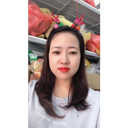 Bờm giáng sinh bờm tuần lộc noel cài tóc có đèn led