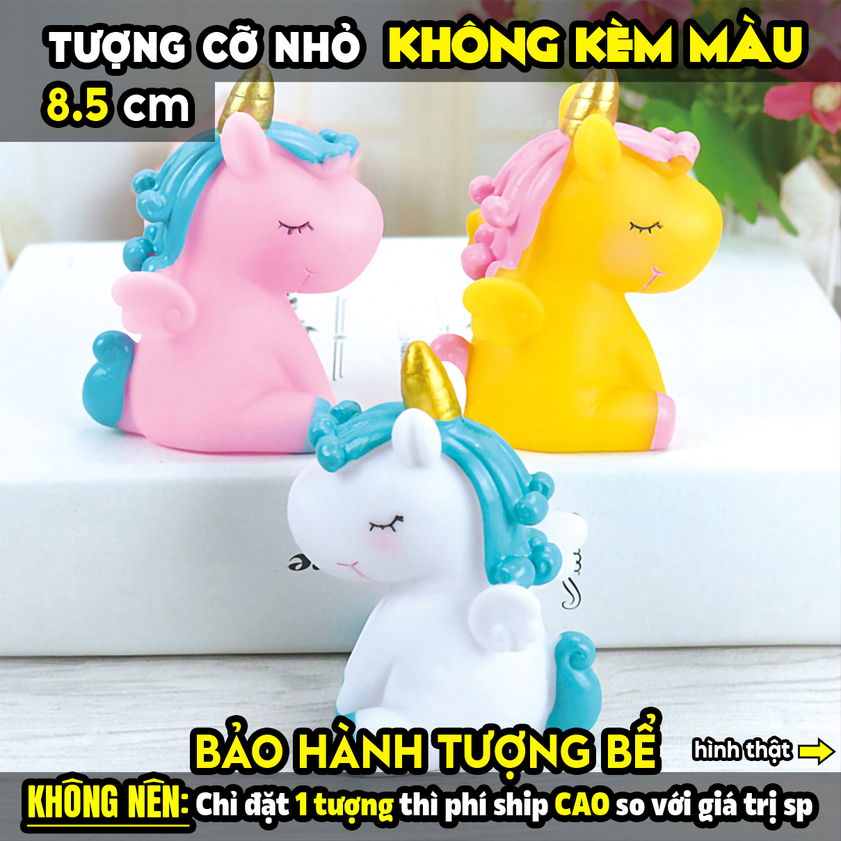 Coloring figures, wing pony, M size, gypsum statue, sculpture