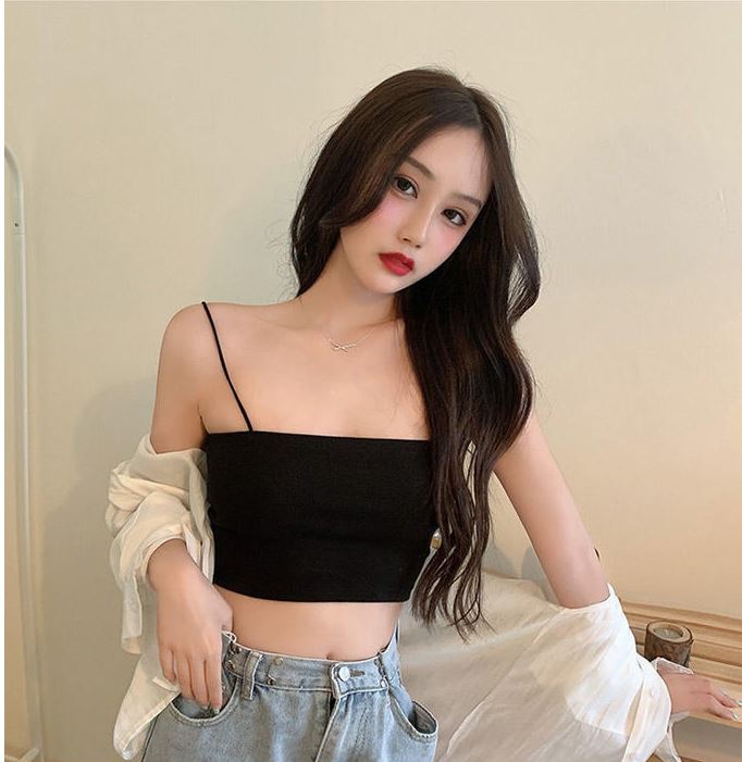 Áo Crop-Top 2 dây sợi bún