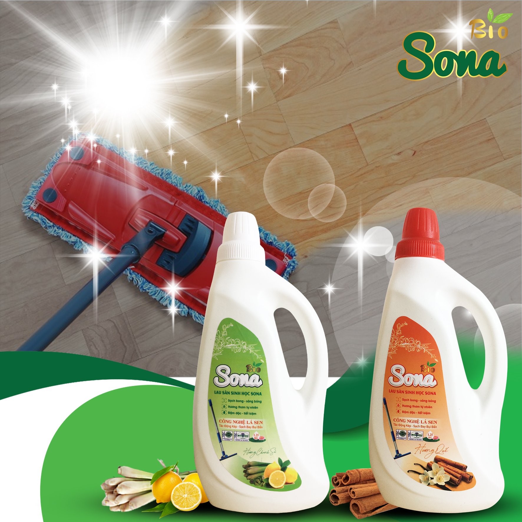 Nước Lau sàn  Sả Chanh SONA 3.6kg