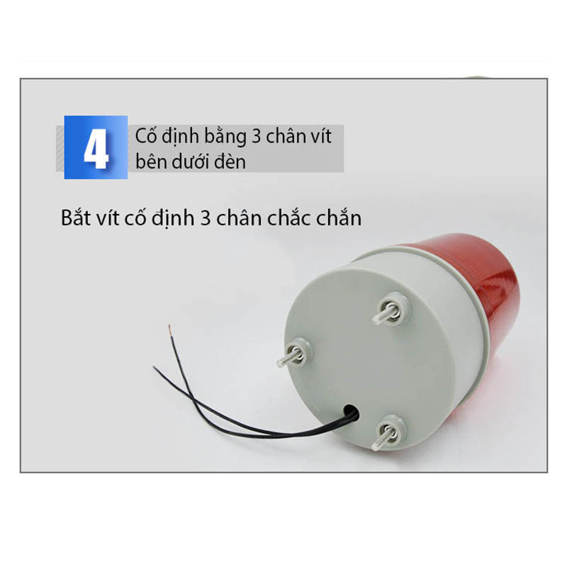 Đèn Quay Led Cảnh Báo Có Còi 220V