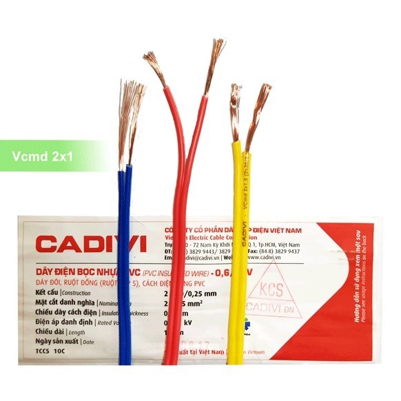 [CADIVI] Dây Điện Đôi [Cuộn 100m] VCmd / 2x0.75 [Rẻ vô địch] [Siêu Sale] [FreeShip] [Giá hủy diệt]