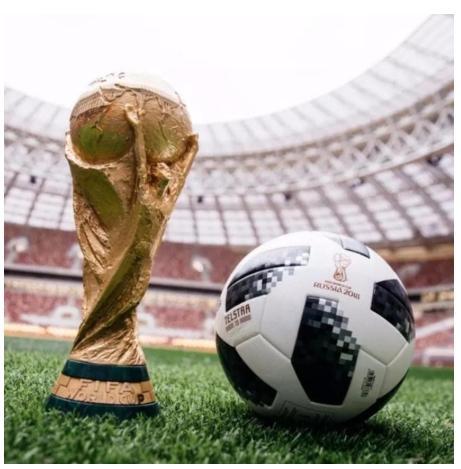 Quả bóng đá World Cup 2018 TELSTAR màu đỏ số 5