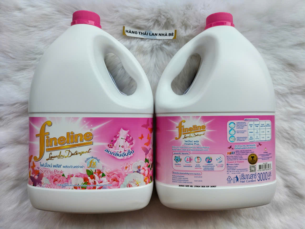 Nước giặt Fineline Thái Lan 3000ml ( màu Hồng)