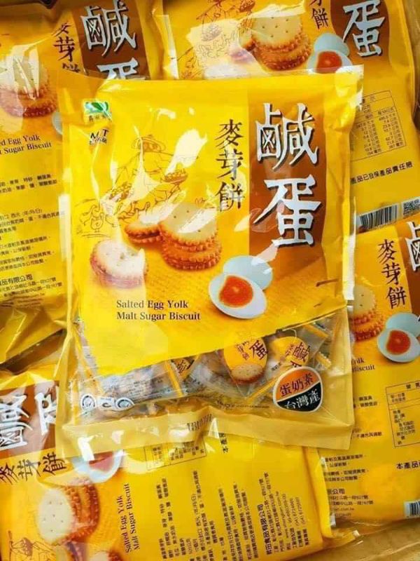 Bánh quy trứng muối Đài Loan 500 gram (Bánh quy trứng muối 500gram)