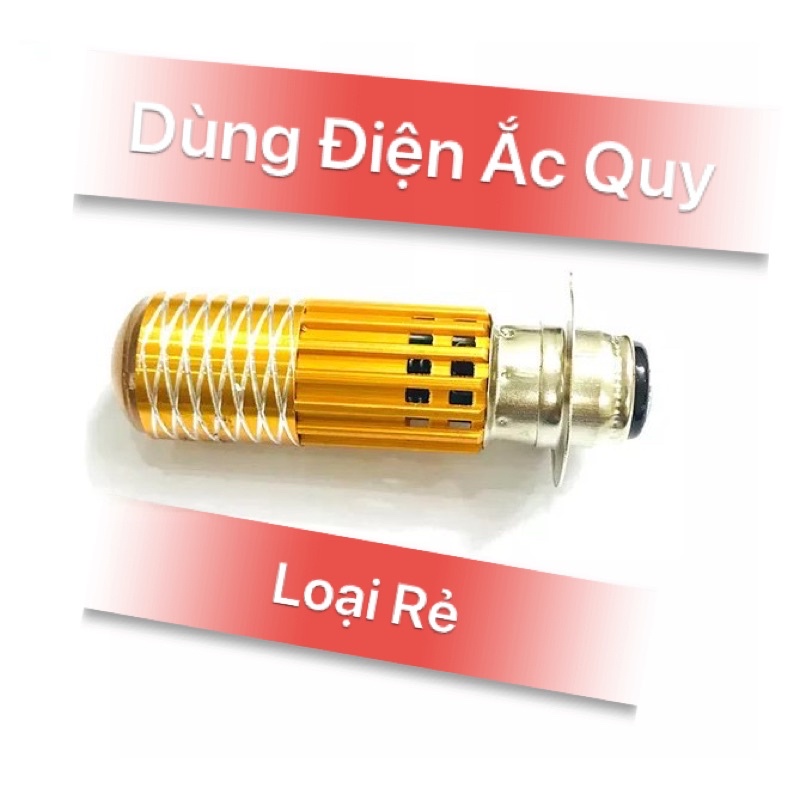 Đèn Pha Led Bi Cầu Mini 2 Mầu Vàng Trắng H6