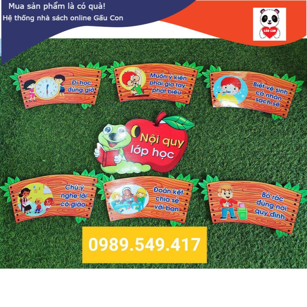 Tranh xốp bitis trang trí mầm non - Nội quy lớp học / Một ngày của bé