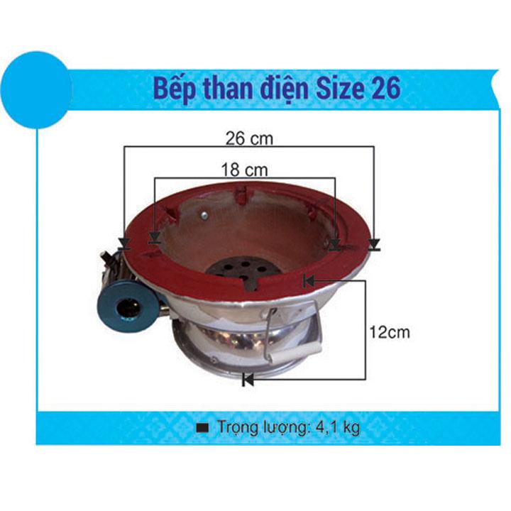 [HCM]Bếp than điện size 26