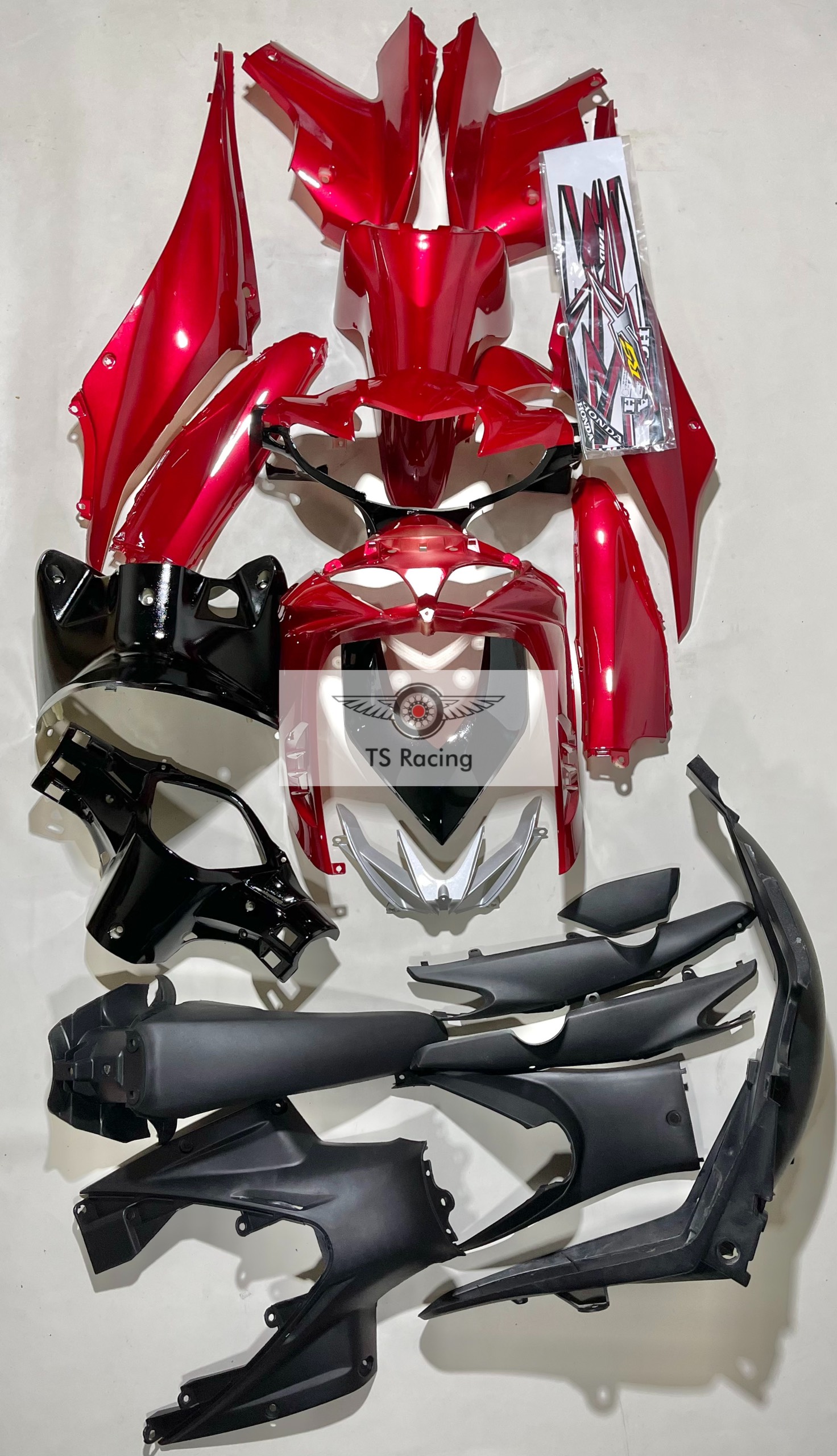 [FreeshipMAX] Dàn áo wave RSX110 đỏ đô - tặng team 3 lớp