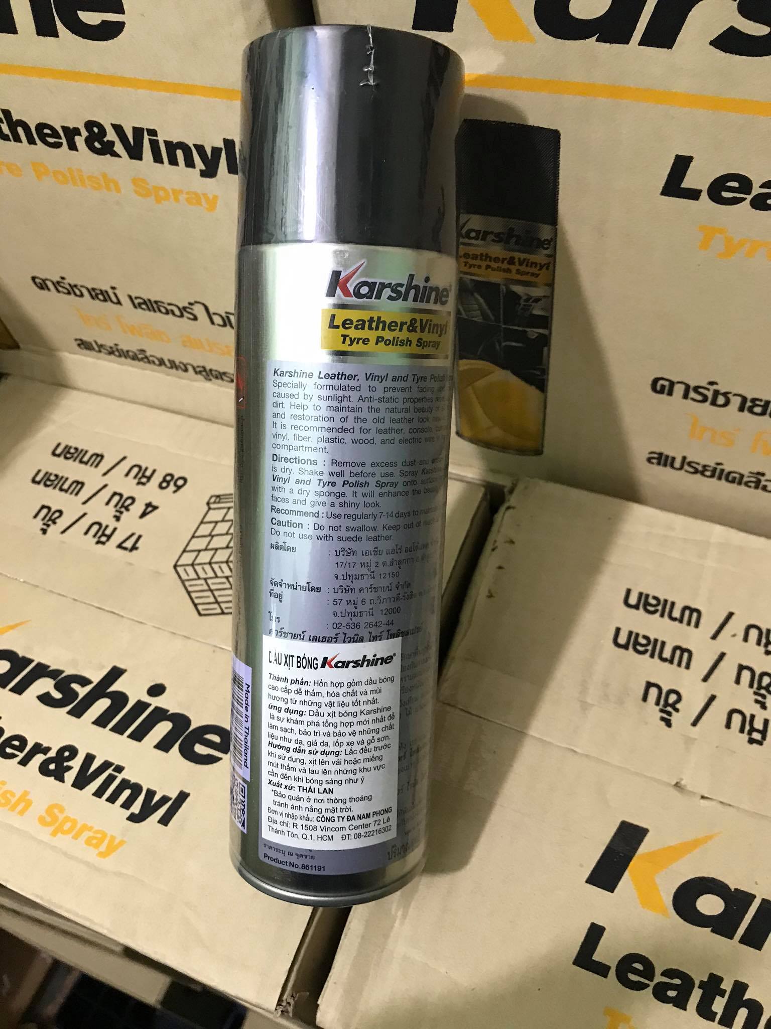 Dầu đánh bóng nhựa, da, gỗ karshine 500ml