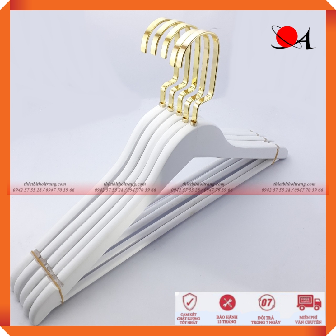 Bộ 5 Móc Gỗ Tam Giác Luxury(Đen+Trắng)
