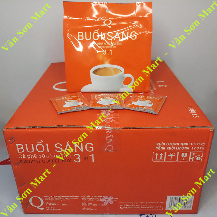 Cà phê sữa Buổi Sáng Trần Quang bịch 480g (24 gói vuông x 20g)