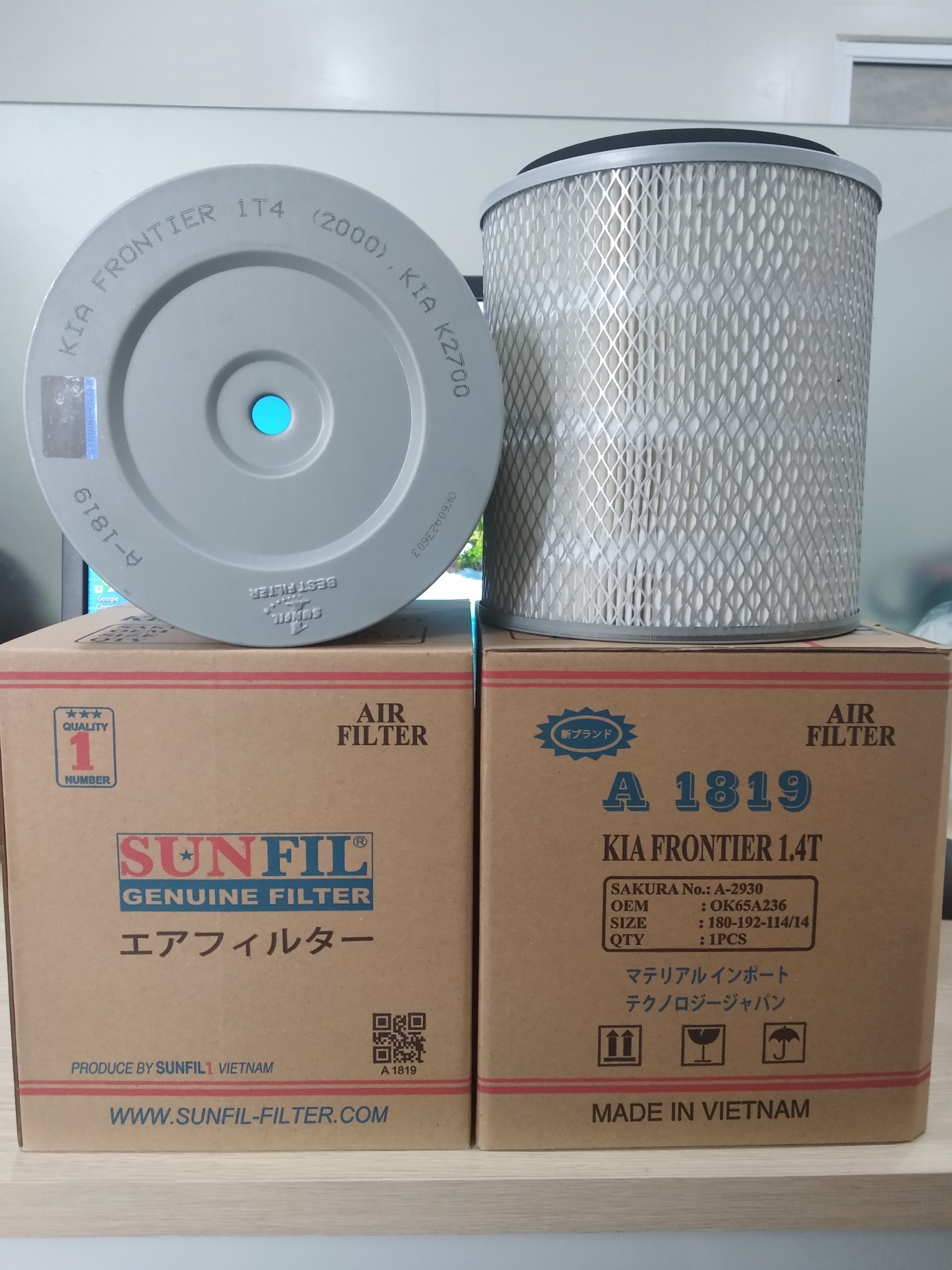 [HCM]Lọc gió động cơ xe Kia 1T4 K2500 K2700 K3000