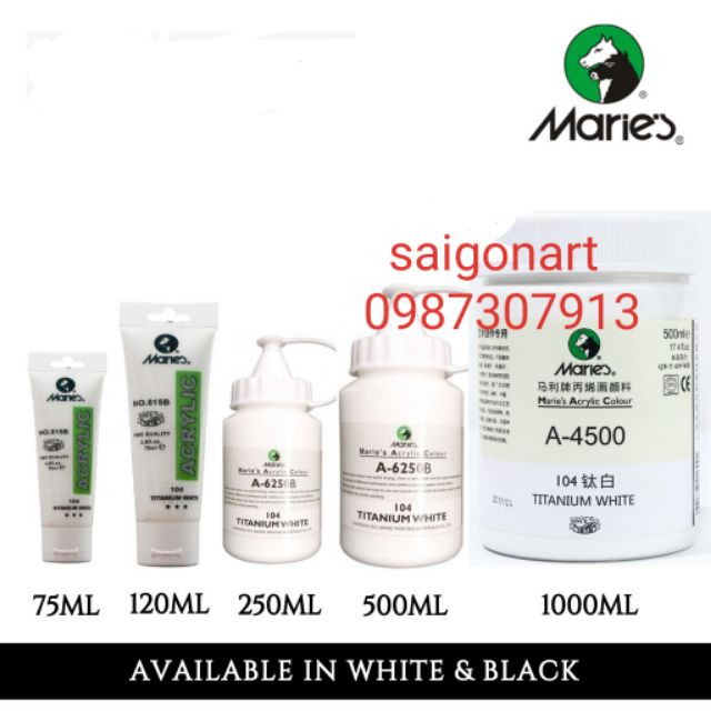 [HCM]1000ml( 1lit) Màu Acrylic Maries Chuyên Vẽ Tường