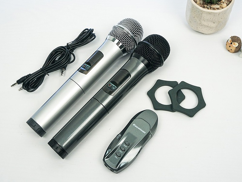 Mic Karaoke Không Dây Excelvan K18U (Mic đôi)/excelvan K18V(míc đơn)