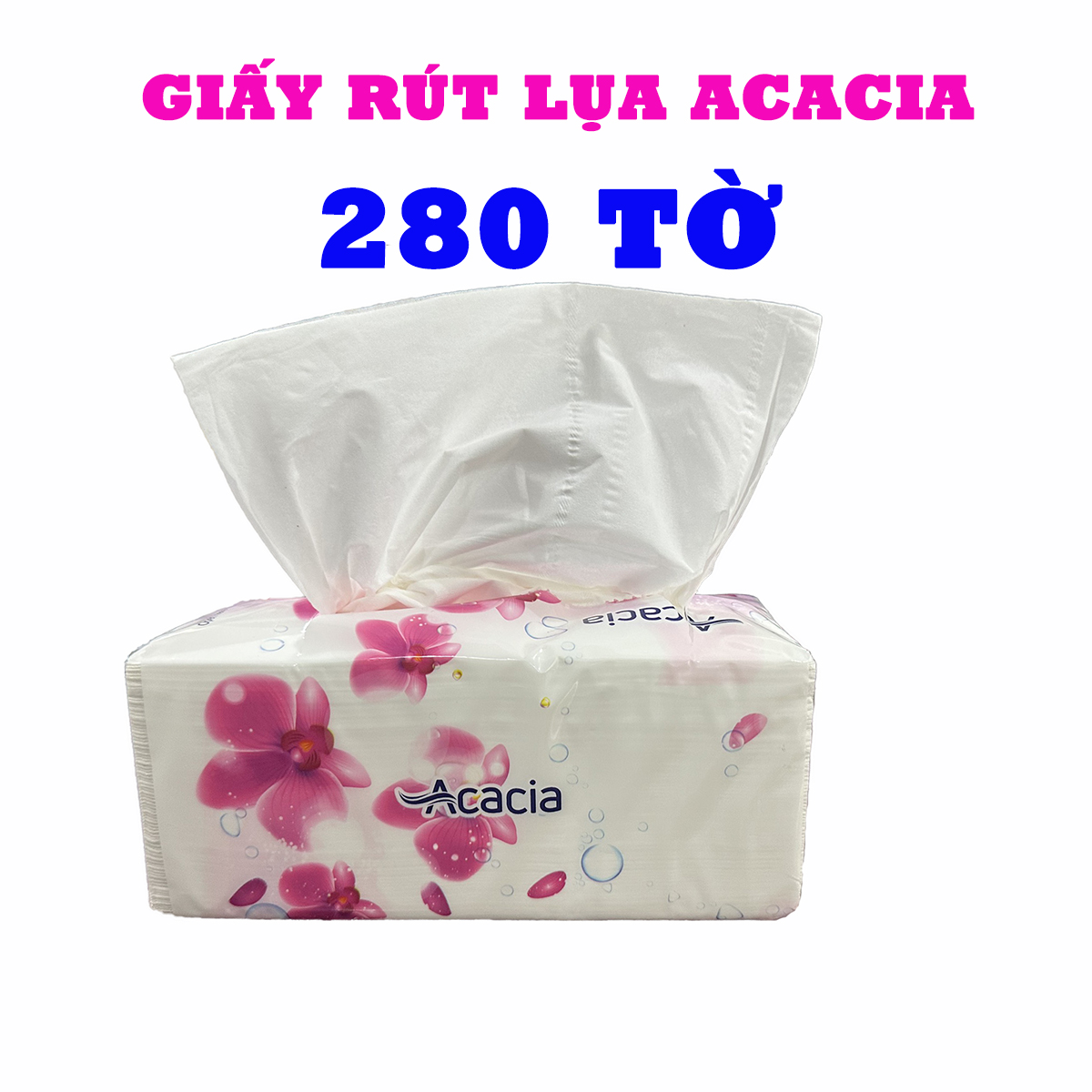 Giấy ăn rút lụa Acacia cao cấp 540 tờ/3 lớp - 180 rút