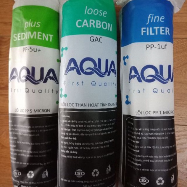 Bộ lõi 123 aqua fist , bộ lọc thô 123 , lõi lọc thô aqua 1,2,3