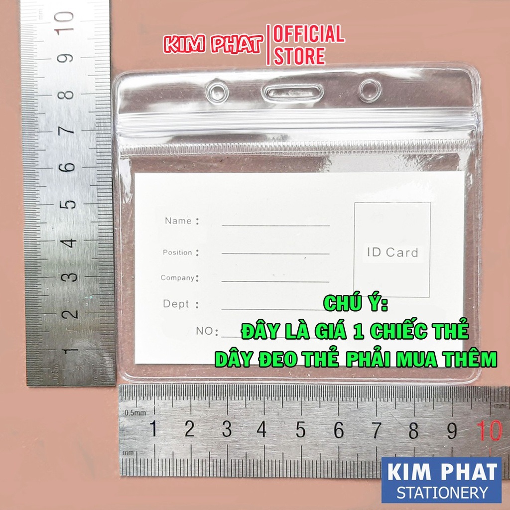 Thẻ đeo, mặt thẻ, dây đeo thẻ nhựa dẻo trong suốt 108, 208, 107, 207