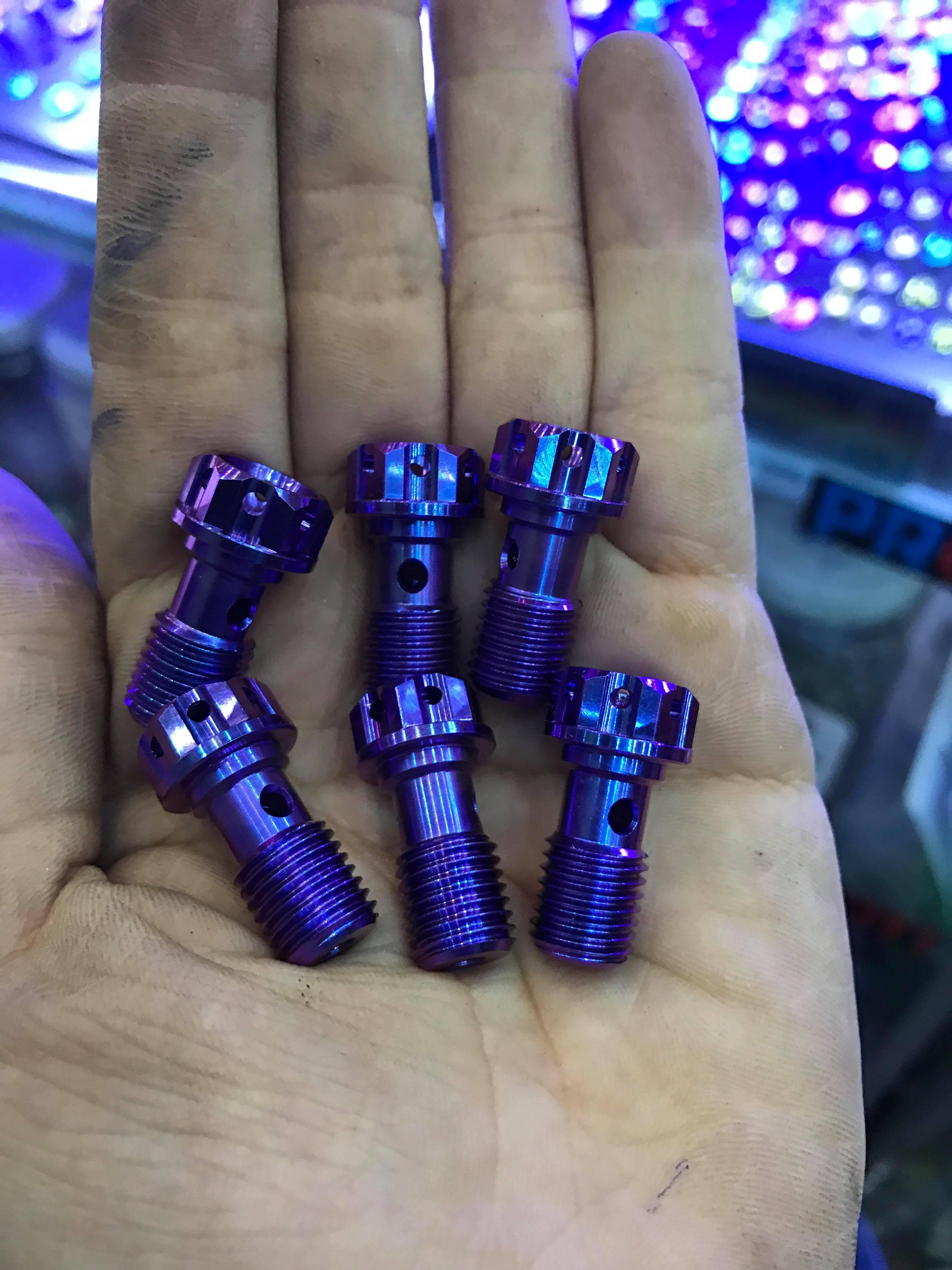 Ốc heo dầu đầu Pro Sala titanium GR5 gắn cho heo dầu ninsin  cho heo dầu brembo