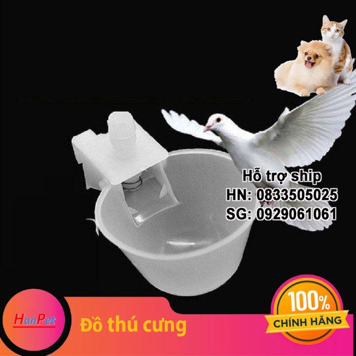 Hanpet - (Bộ 10 chiếc) MÁNG UỐNG NƯỚC TỰ ĐỘNG CHO BỒ CÂU tặng kèm 10 tút chữ T rẽ nhánh / máng uống chim câu