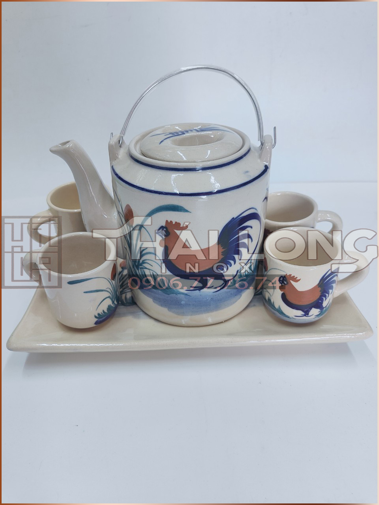 BỘ TÁCH TRÀ GỐM SỨ HÌNH CON GÀ KÈM ĐĨA [Có sẵn] [Rẻ vô địch] [Chính hãng] [Ảnh thật]