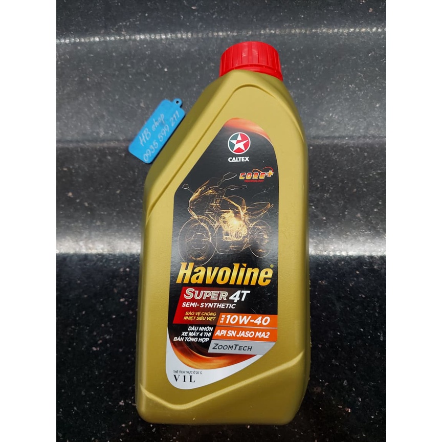 Nhớt havoline super 4t semi-synthetic sae 10w40 1l xe số