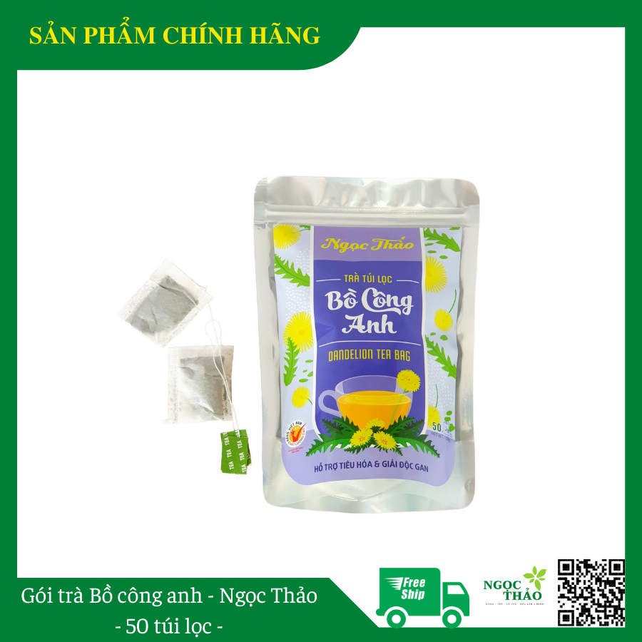 Gói trà Bồ Công Anh Ngọc Thảo - 50 túi lọc - Giảm cân, ngừa mụn