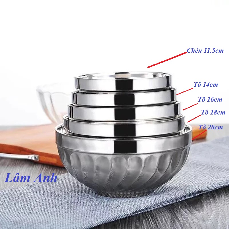 Tô Chén Xoắn Inox Cao Cấp Không Gỉ