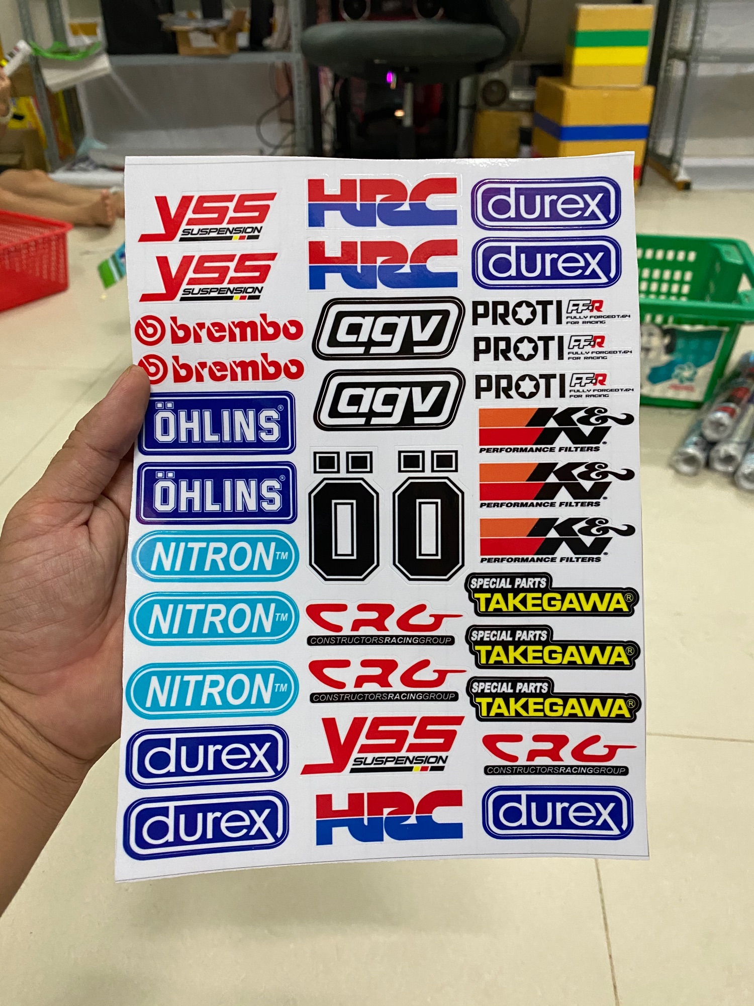 Combo tem nhãn hiệu logo xe máy các loại