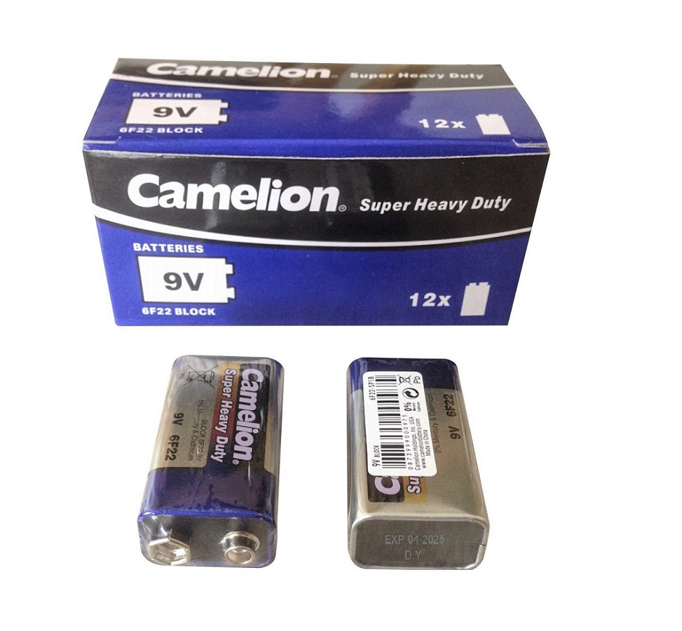 [Chính Hãng]Pin Vuông 9V Camelion 6F22 Hộp 12 Viên