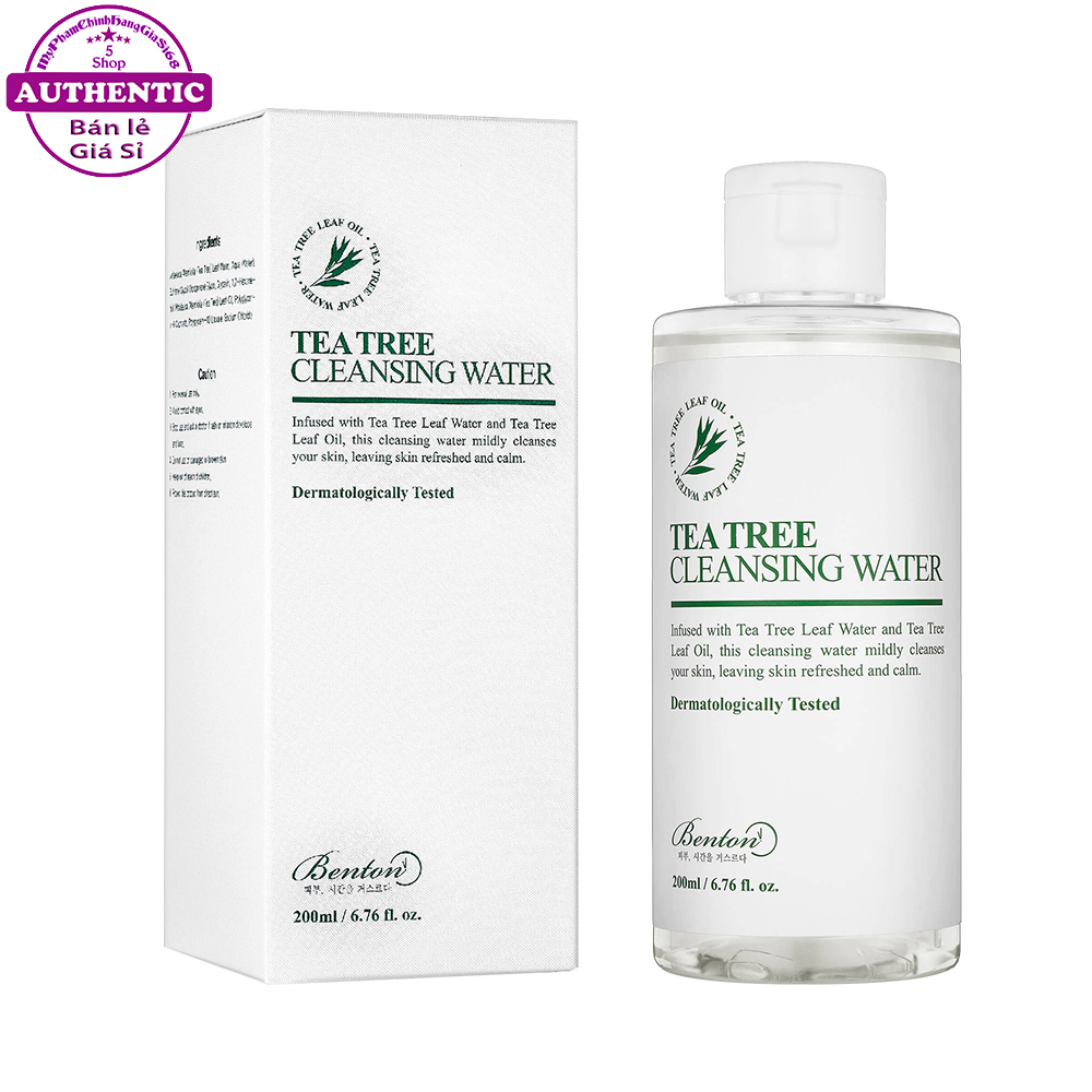 Nước Tẩy Trang BENTON Tea Tree Cleansing Water Cho Da Dầu Mụn