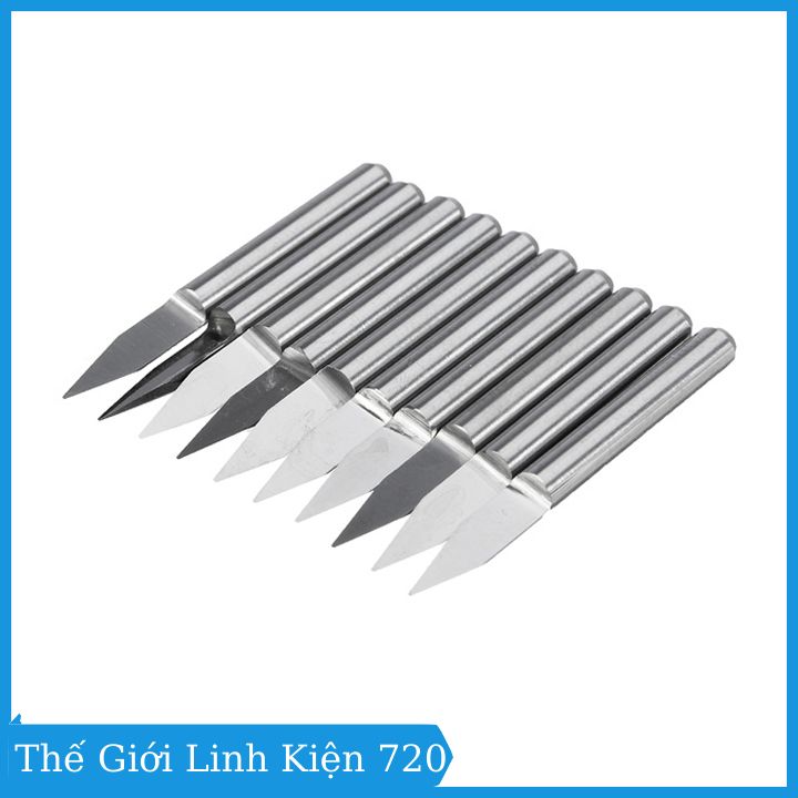 Bộ 10 mũi phay vbit 30 độ - 3mm