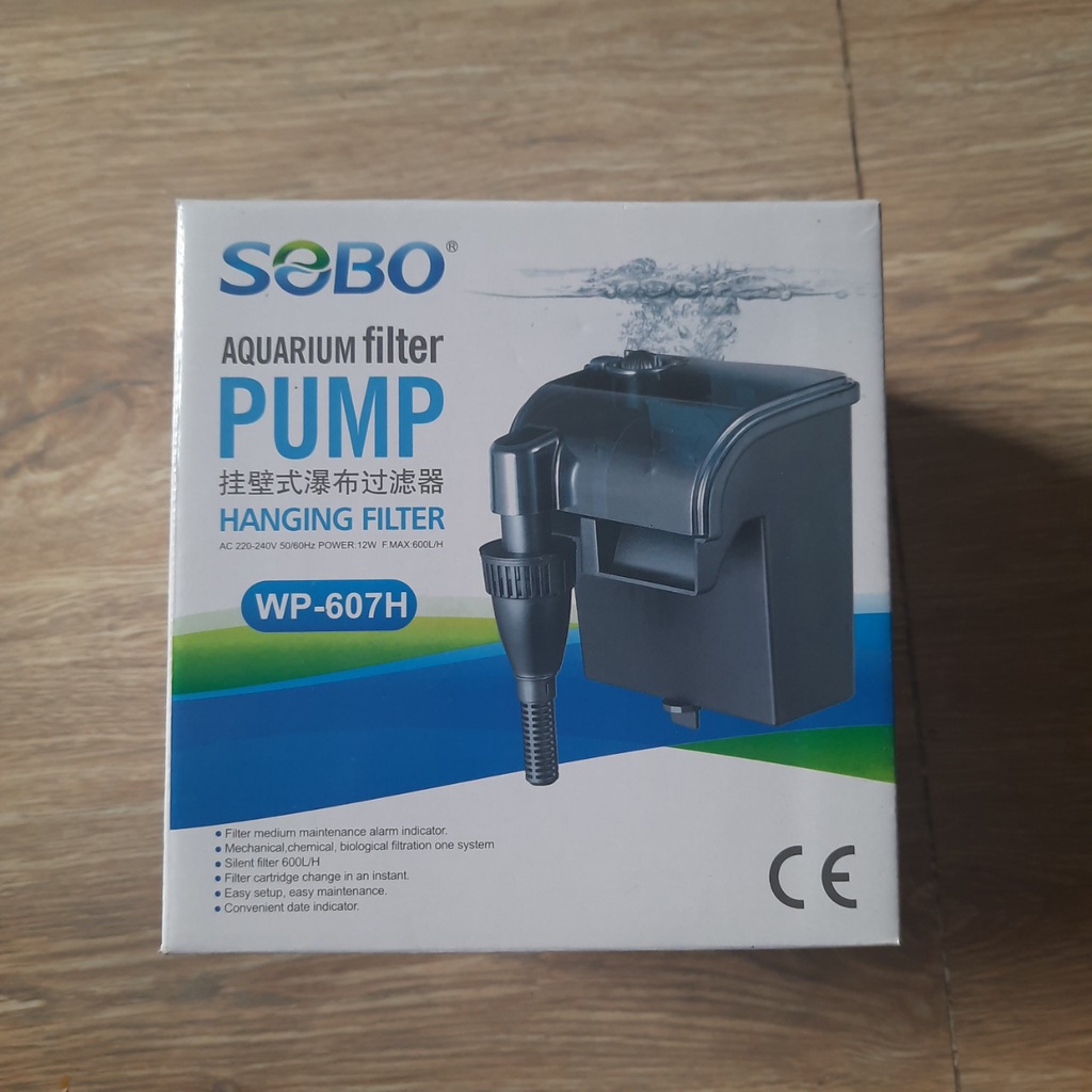 Máy Lọc Thác Hồ Cá SOBO WP-607H - Lọc Treo Cho Bể Cá Mini