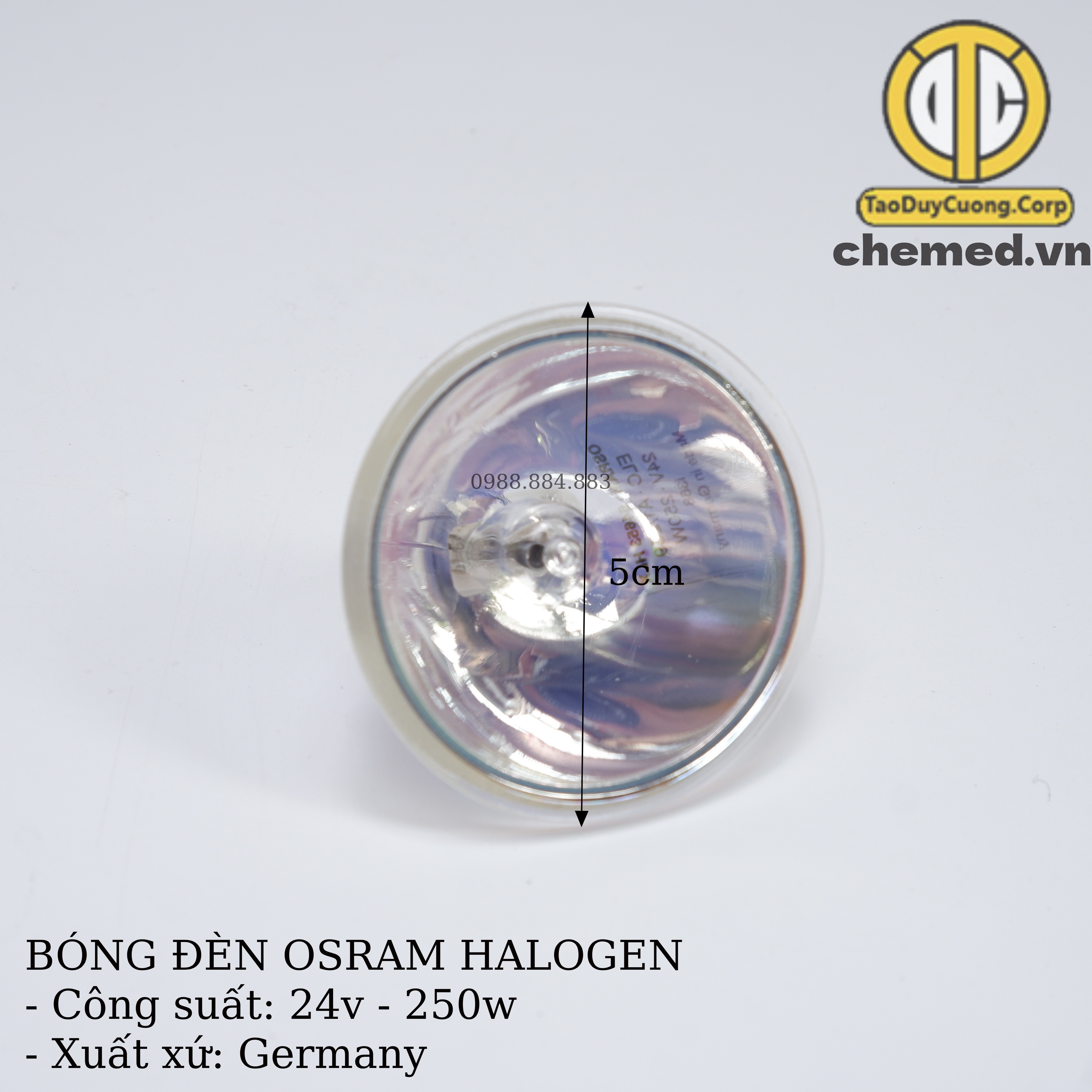 Bóng đèn kính hiển vi, nội soi tai mũi họng osram 24v-250w - germany