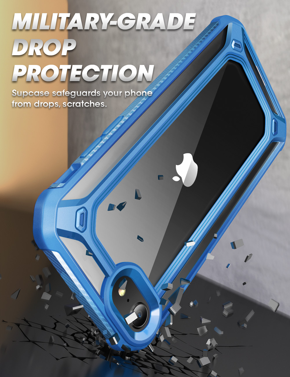 Ốp lưng cho iPhone SE 2022/iPhone SE thế hệ thứ 2 (2020) Vỏ ốp trong suốt bảo vệ lai cao cấp cho iPhone SE 2/ 7/8