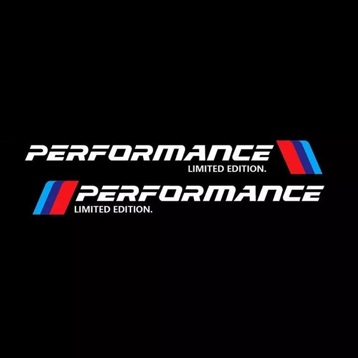 [HCM]Bộ 2 Tem dán cửa xe ô tô Performance (trắng)