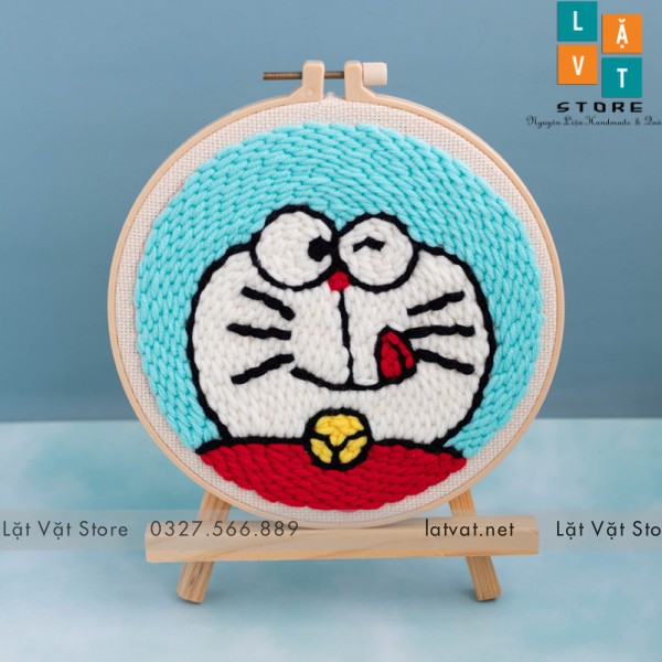 [HCM]Bộ Thêu Len Xù Trang Trí Decor Các Thứ Đáng Yêu - Punch Needle - Có Video hướng dẫn cơ bản