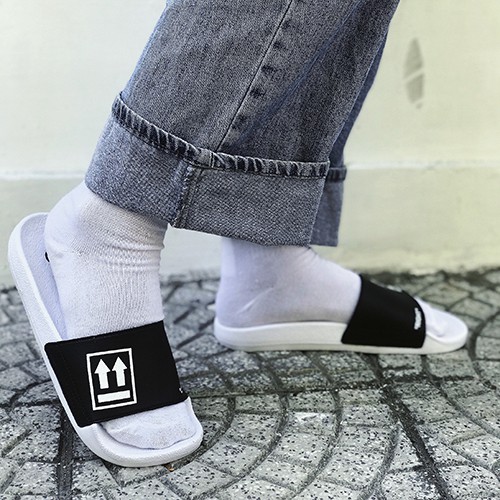 Dép Unisex Letas LAD09 Đen Trắng