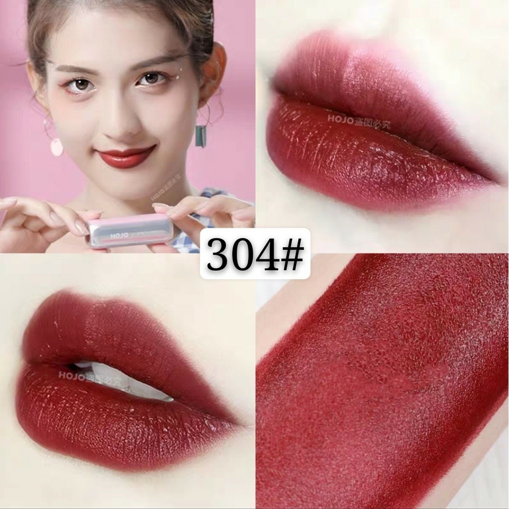 Son Môi Dạng Sáp Nút Bấm Sang Trọng HOJO Lasting Color Lipstick 304# Đỏ Đất