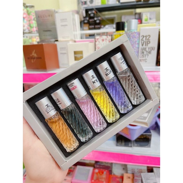 Set 6 chai nước Hoa Pháp mini nam nữ ( Dạng Lăn )