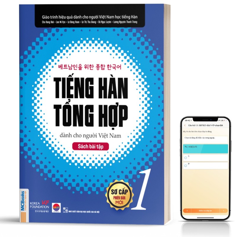 Sách - Tiếng Hàn Tổng Hợp Dành Cho Người Việt Nam - Sách Bài Tập Sơ Cấp 1 Giải Thích Chi Tiết