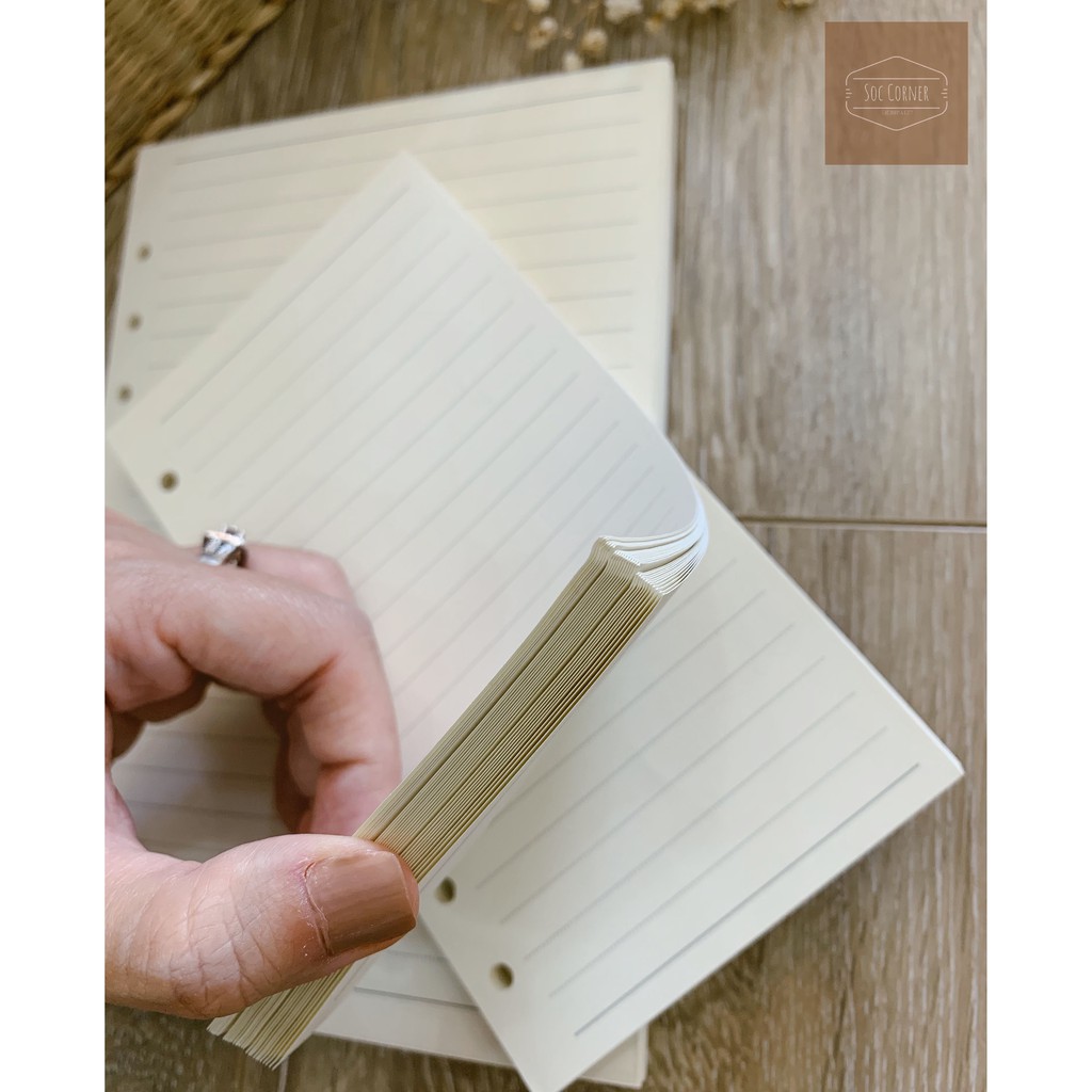 [HCM]Ruột sổ refill cho sổ còng Planner 6 lỗ A5/A6 80 tờ