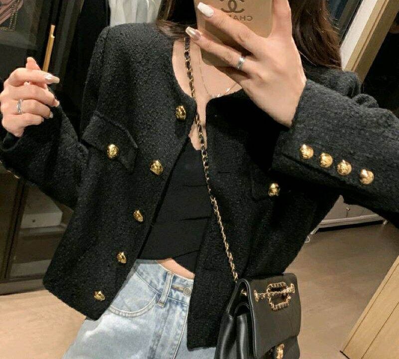 áo khoác dạ nữ dáng ngắn 2 lớp