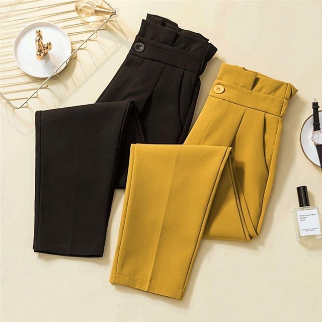 [25-27/4 Hoàn tiền 15%]Quần Baggy Nữ Trơn Cạp Bèo