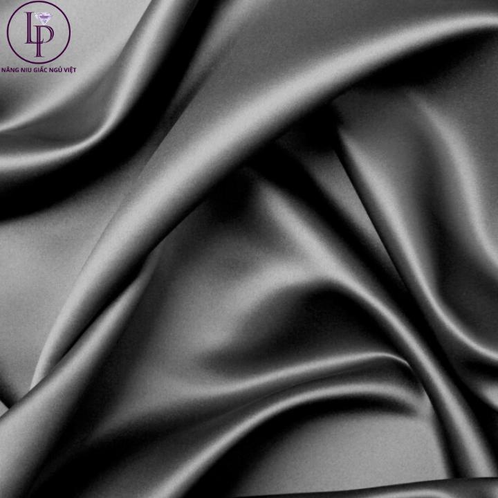 ( Lụa Loại 1) Bộ Ga Drap Gối Phi Lụa Lan Pham Bedding Mềm Mại Đẳng Cấp Sang Trọng Cho Nhà Bạn ( Đen )