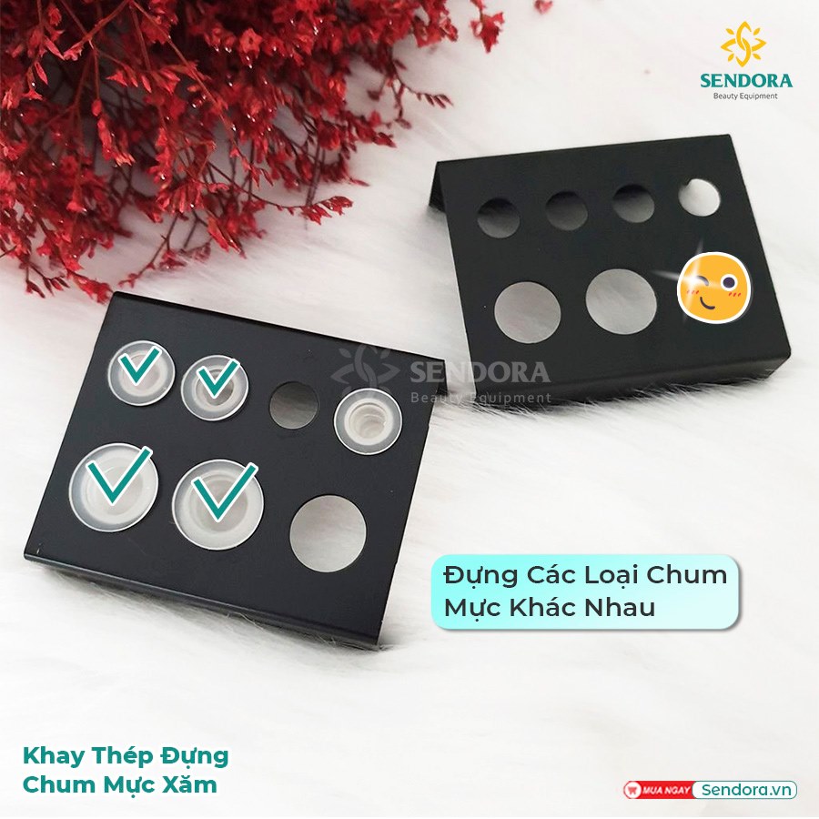 [HCM]Khay thép đựng chum mực xăm